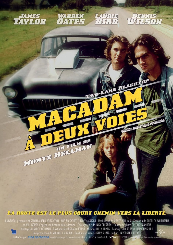 Affiche française (reprise) de Macadam à deux voies de Monte Hellman