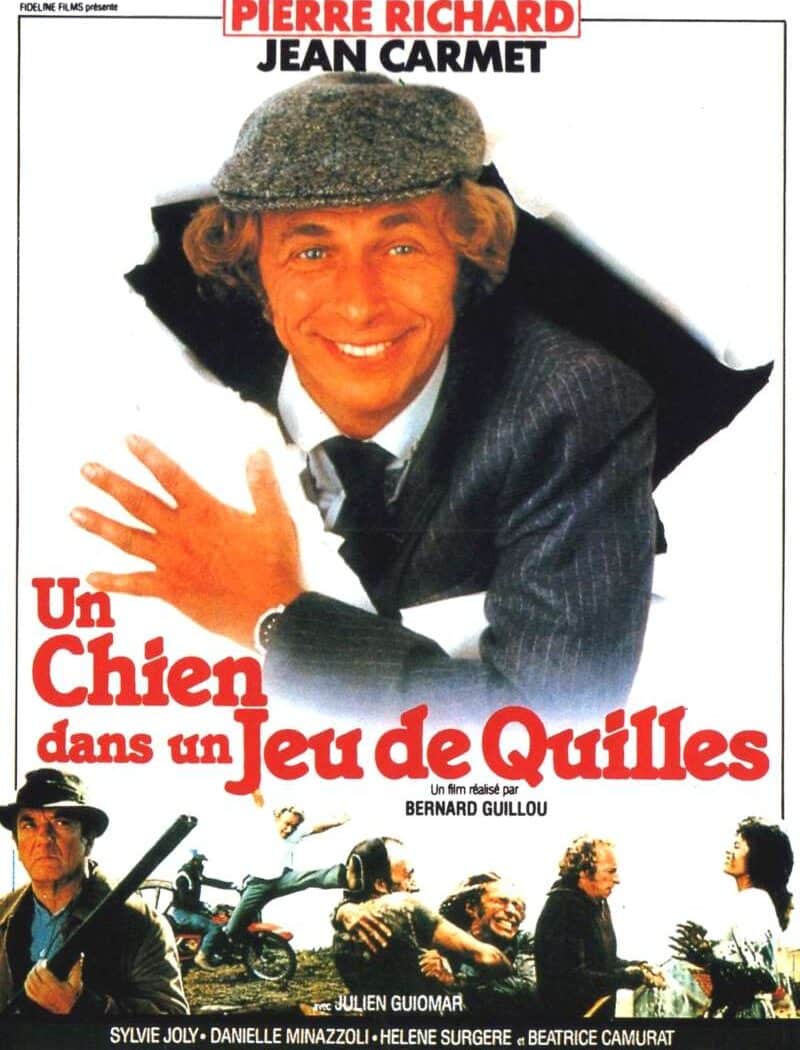 Un chien dans un jeu de quilles, l'affiche