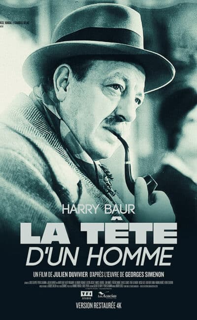 La tête d'un homme, affiche reprise 2025. Un film de Jean Duvivier