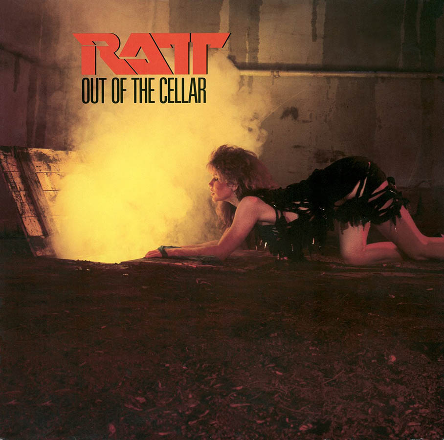 Tawny Kitaen sur la pochette de Ratt, Out of the Cellar (pochette)