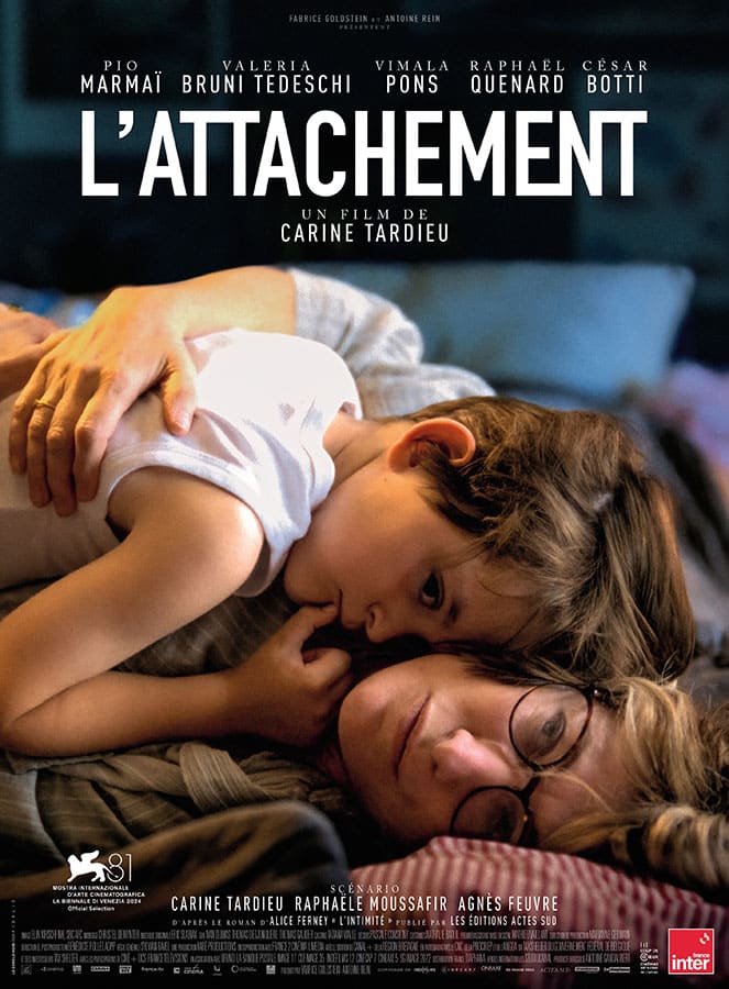 L'attachement de Carine Tardieu, affiche avec Valéria Bruni Tedeschi