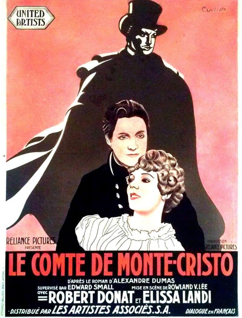 Le comte de monte cristo, affiche du film de 1934