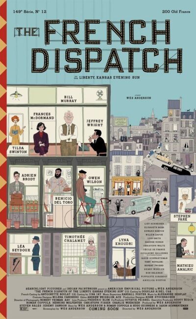 Affiche française de The French Dispatch de Wes Anderson