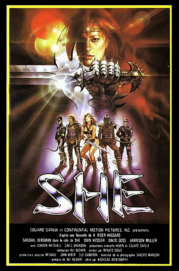 She, jaquette vidéo VHS, affiche