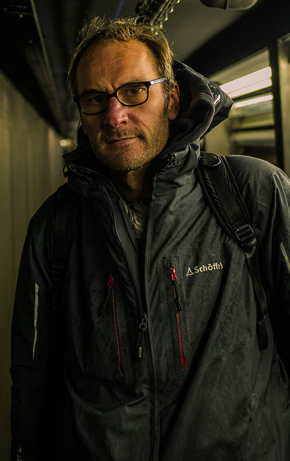 Claus Drexel sur le tournage de Au bord du monde