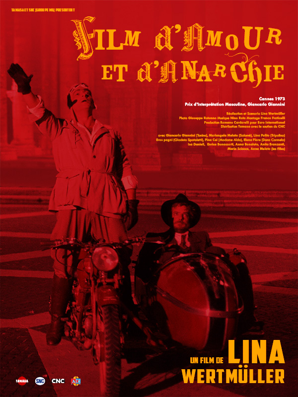 Affiche française (reprise) de Film d'amour et d'anarchie de Lina Wertmüller