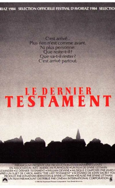 Le dernier testament, l'affiche