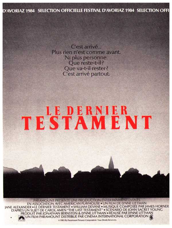 Le dernier testament, l'affiche