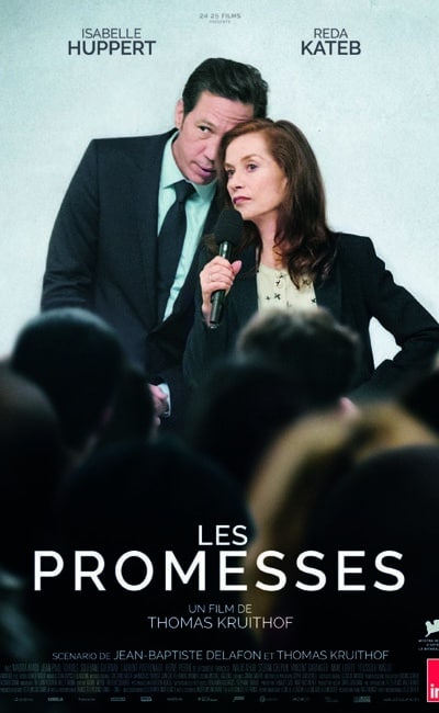 Les promesses, affiche du film, Isabelle Huppert et Reda Kateb