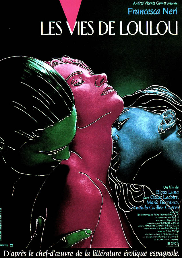 Les vies de Loulou, affiche du film de Bigas Luna (1991, Bac Films)