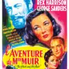 L’aventure de Mme Muir, affiche du film de Mankiewicz, reprise 2014