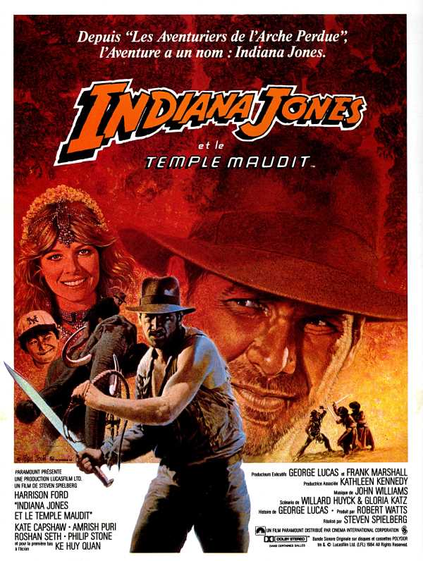 Indiana Jones et le temple maudit, l'affiche