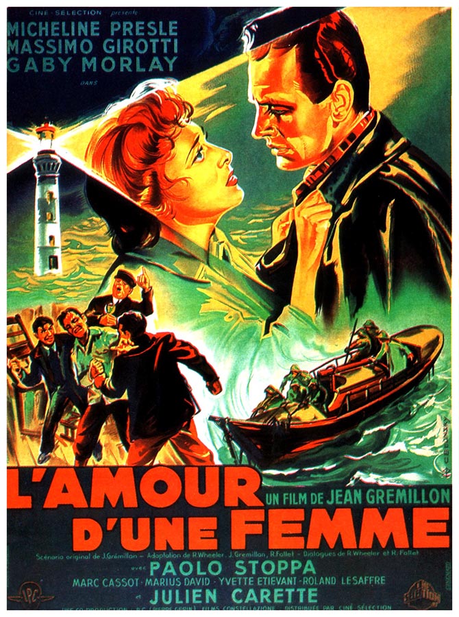 L'amour d'une femme, affiche du film de jean Grémillon
