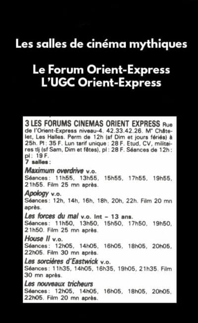 Le Forum Orient-Express devient l'UGC Orient-Express