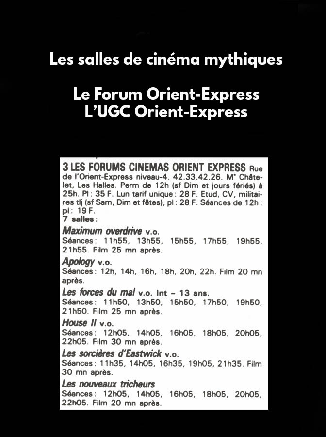 Le Forum Orient-Express devient l'UGC Orient-Express