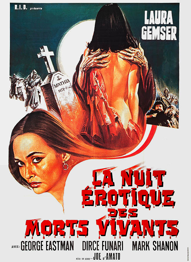 Affiche cinéma française de La nuit érotique des morts vivants