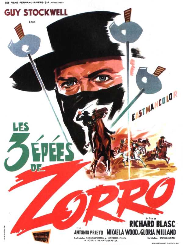 Les 3 épées de Zorro, l'affiche