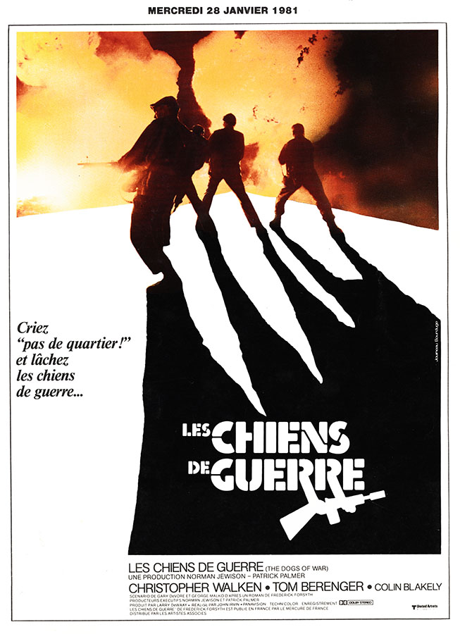Les chiens de guerre, affiche du film de John Irvin
