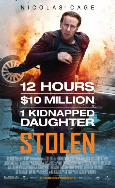 Affiche américaine de Stolen, 12 heures avec Nicolas Cage