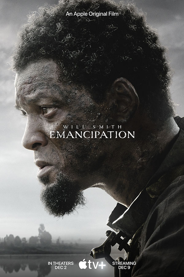 Will Smith dans Emancipation de Antoine Fuqua (2022), affiche du film Apple