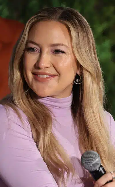 Kate Hudson à la conférence de presse de Glass Onion, en novembre 2022