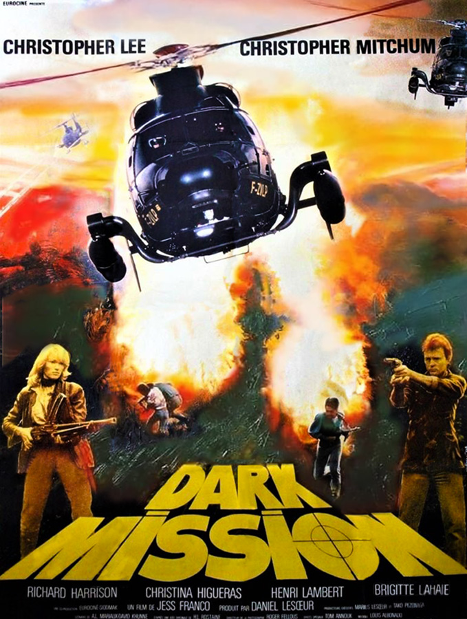 Dark Mission : les fleurs du mal de Jess Franco, affiche du film avec Brigitte Lahaie