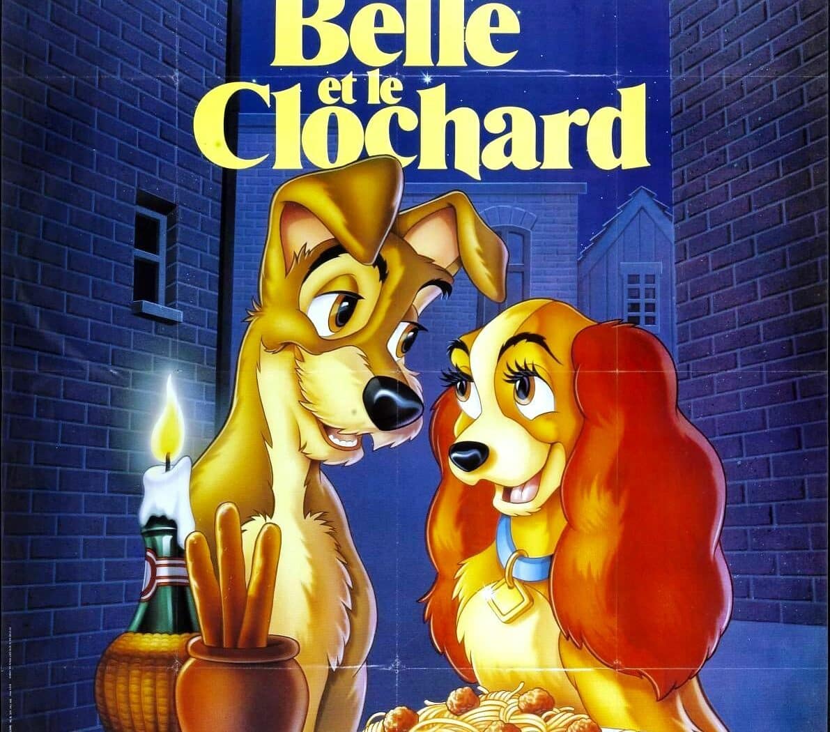 Affiche française de "La Belle et le clochard"