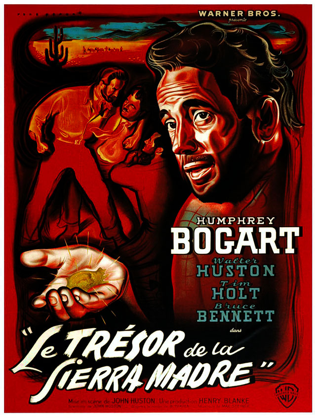 Le trésor de la Sierra Madre, affiche avec Humphrey Bogart