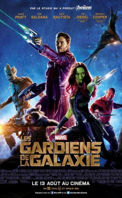 Les Gardiens de la galaxie Volume 1, affiche du film de James Gunn (2014)