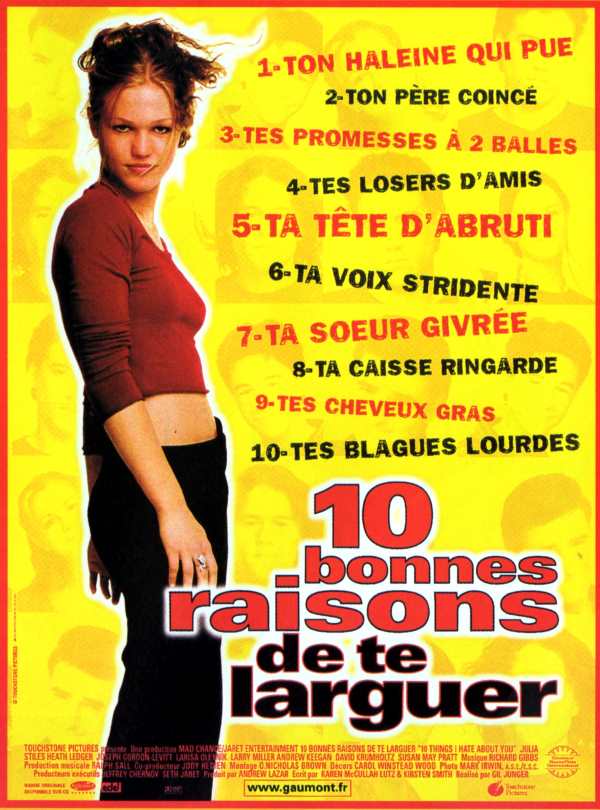 10 bonnes raisons de te larguer, l'affiche