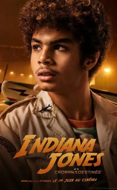 Affiche personnage d'Indiana Jones et le cadran de la destinée. Visuel : Ethann Isidore