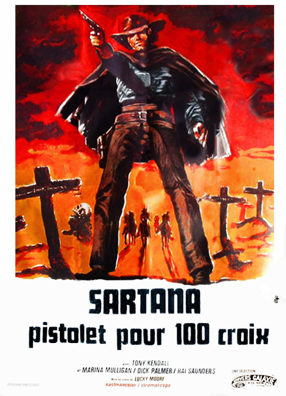 Affiche de Sartana, pistolet pour 100 croix