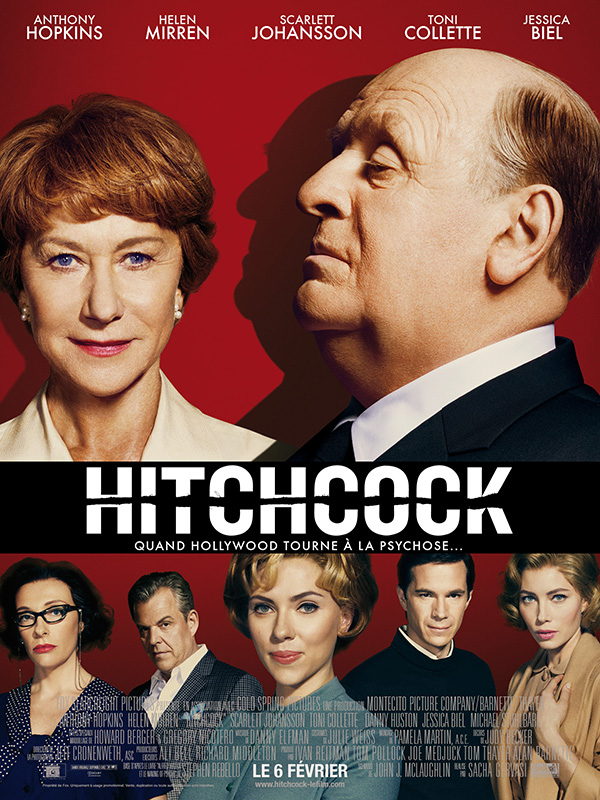 Affiche du biopic Hitchcock, avec Anthony Hopkins