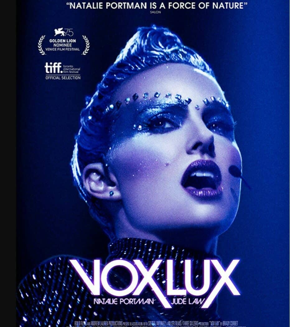 Vox Lux, affiche du film avec Natalie Portman, réalisé par Brady Corbet