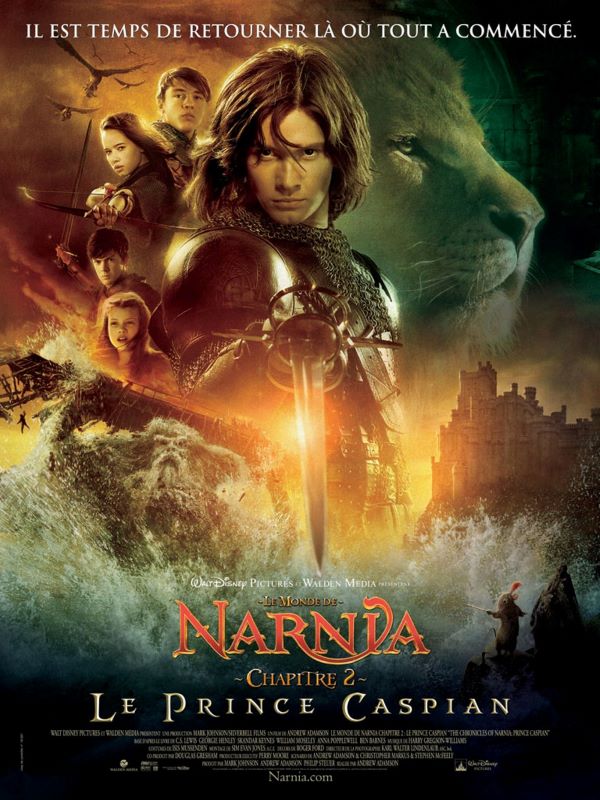 Le monde de Narnia chapitre 2, le prince Caspian, l'affiche
