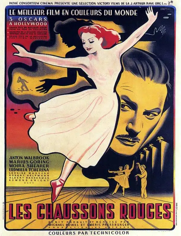 Les chaussons rouges, l'affiche