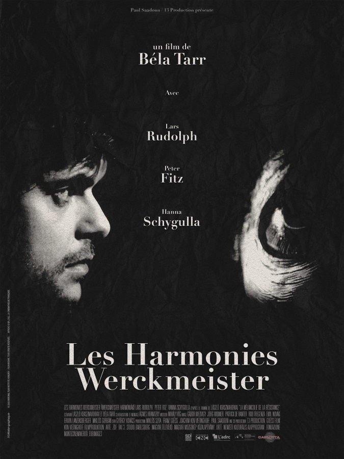 Les Harmonies Werckmeister, affiche de la reprise 2023 du film de Béla Tarr