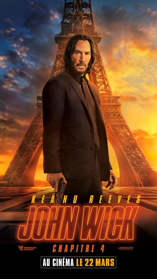 Affiche hall de John Wick Chapitre 4 (John Wick 4), avec Keanu Reeves