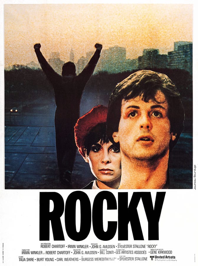 Affiche de Rocky avec Talia Shire et Sylvester Stallone