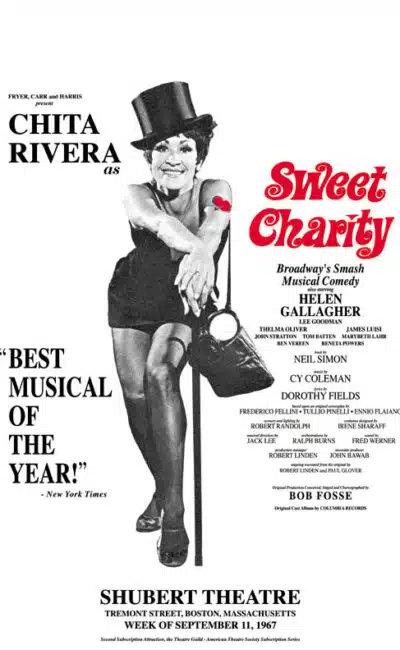 Affiche du spectacle "Sweet Charity" avec Chita Rivera (1967)