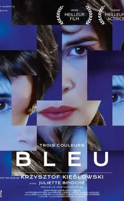 Trois couleurs : bleu, l'affiche de la reprise
