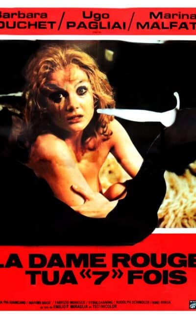 La dame rouge tua 7 fois, affiche cinéma