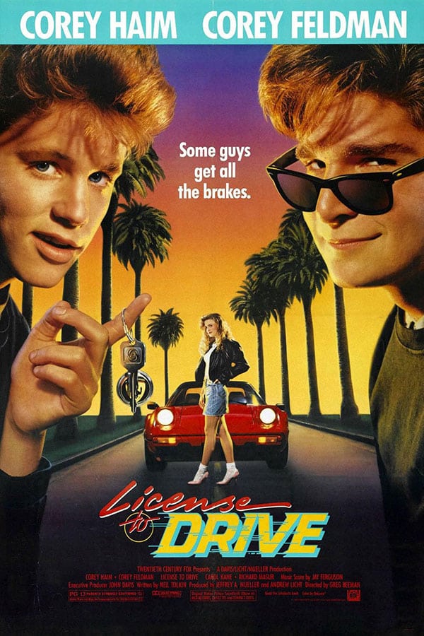 affiche cinéma américaine de License to drive (Rouge Cabriolet / Plein Pot)