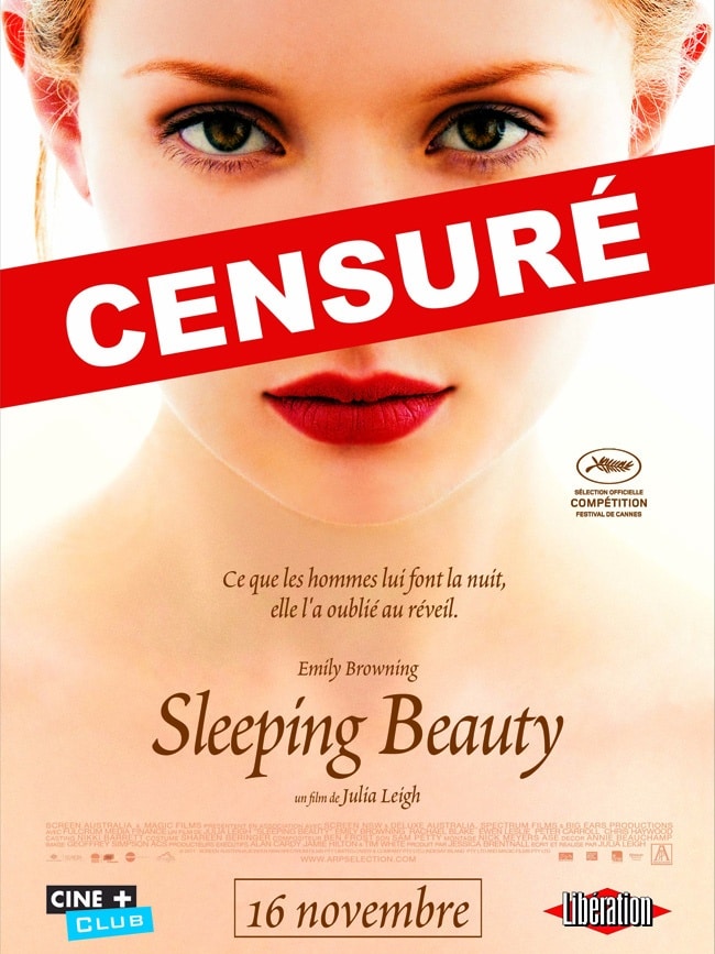 Affiche censurée de Sleeping Beauty