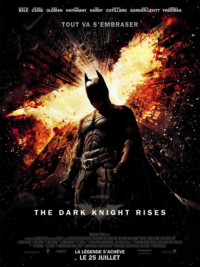 The Dark Knight Rises, affiche du film de Christopher Nolan (2012)