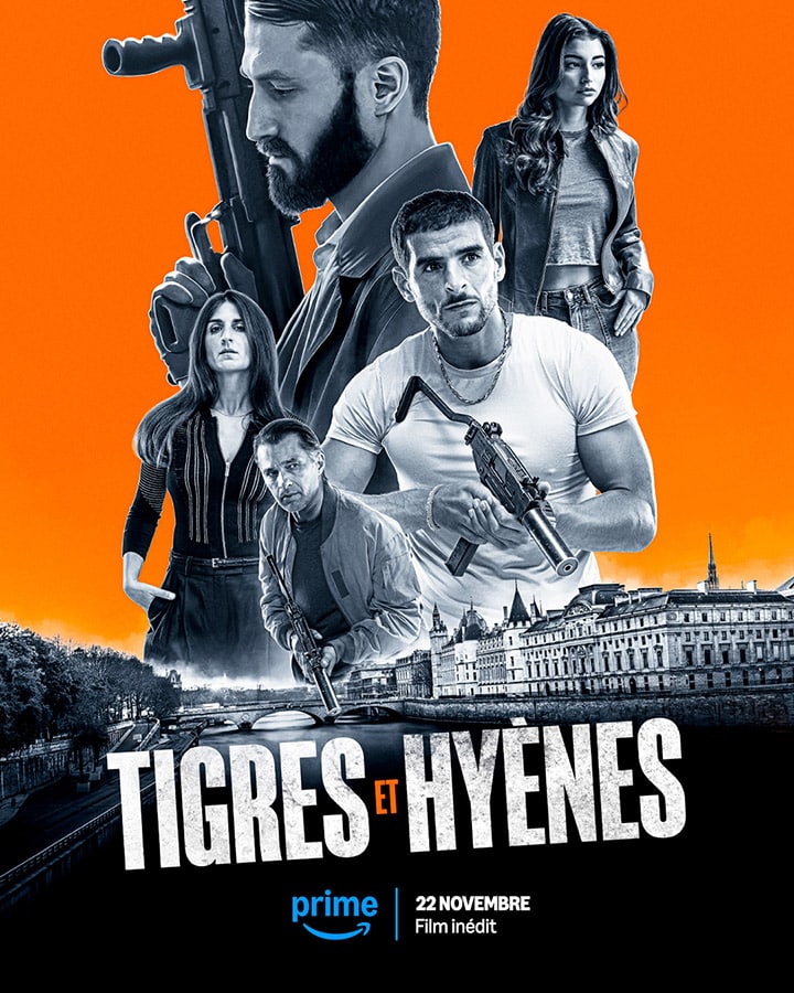 Affiche de tigres et hyènes