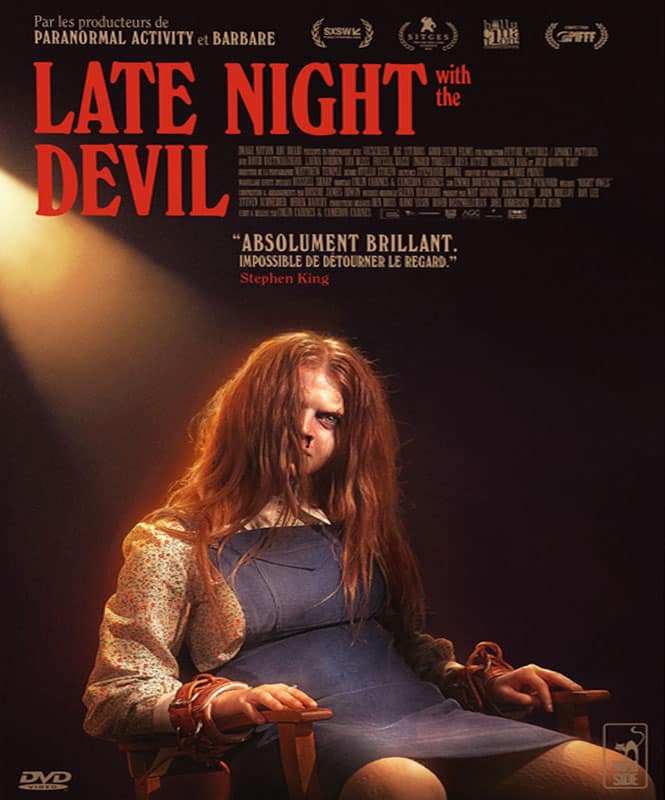 Late Night with the Devil, jaquette DVD française (Wild Side)