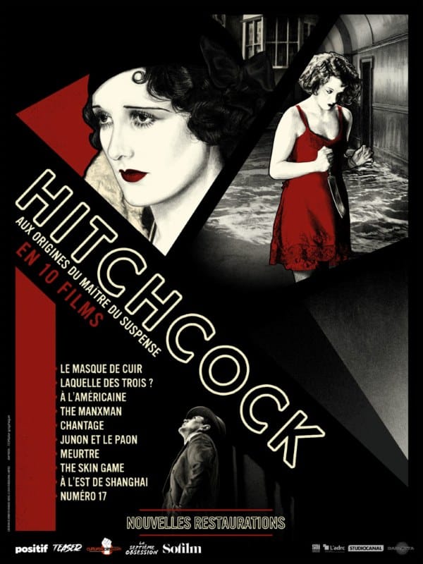 Rétrospective dix films d'Hitchcock Carlotta, affiche