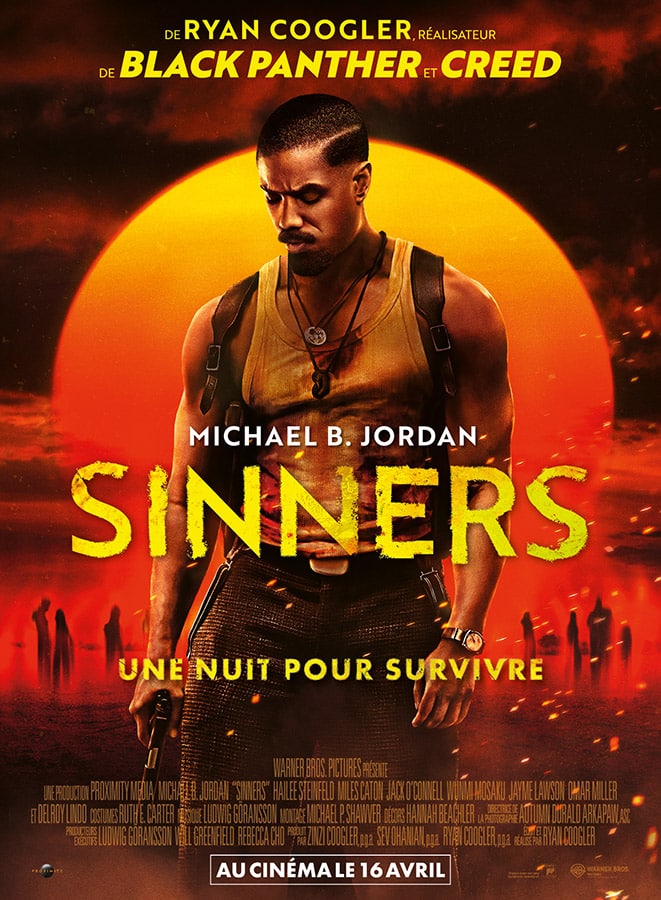 Affiche de Sinners de Ryan Coogler, avec Michael B. Jordan