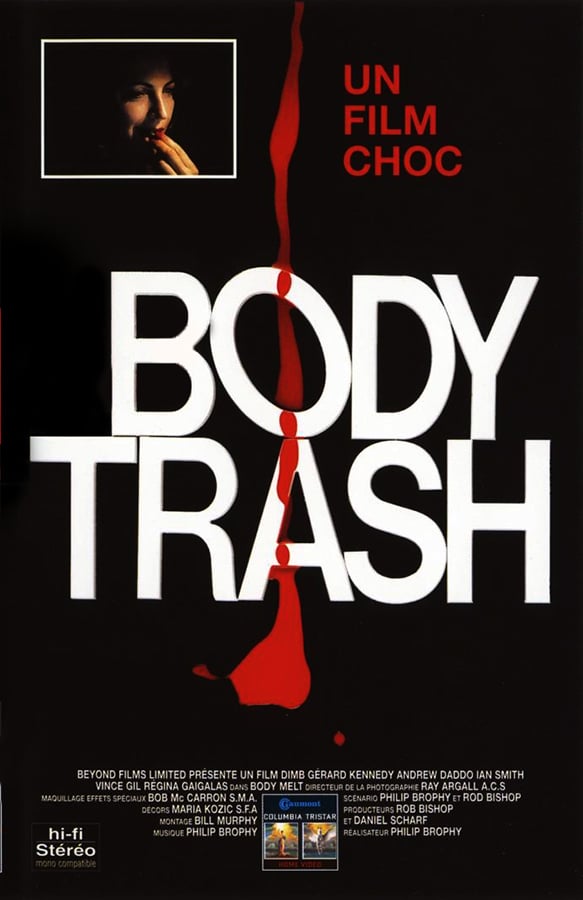 Jaquette de Body Trash (Body Melt), VHS française, éditée en 1996 par Gaumont Columbia TriStar